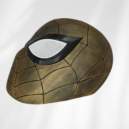 Gold Rubbed Spider Man Helmet