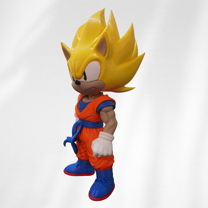 Sonic Goku Mashup Statue, view 1