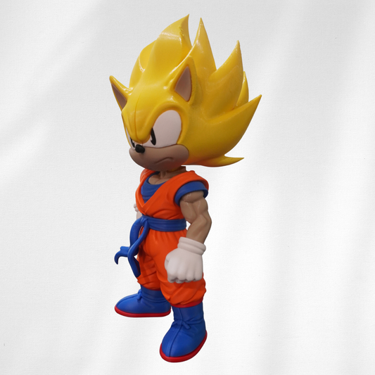 Sonic Goku Mashup Statue, view 1